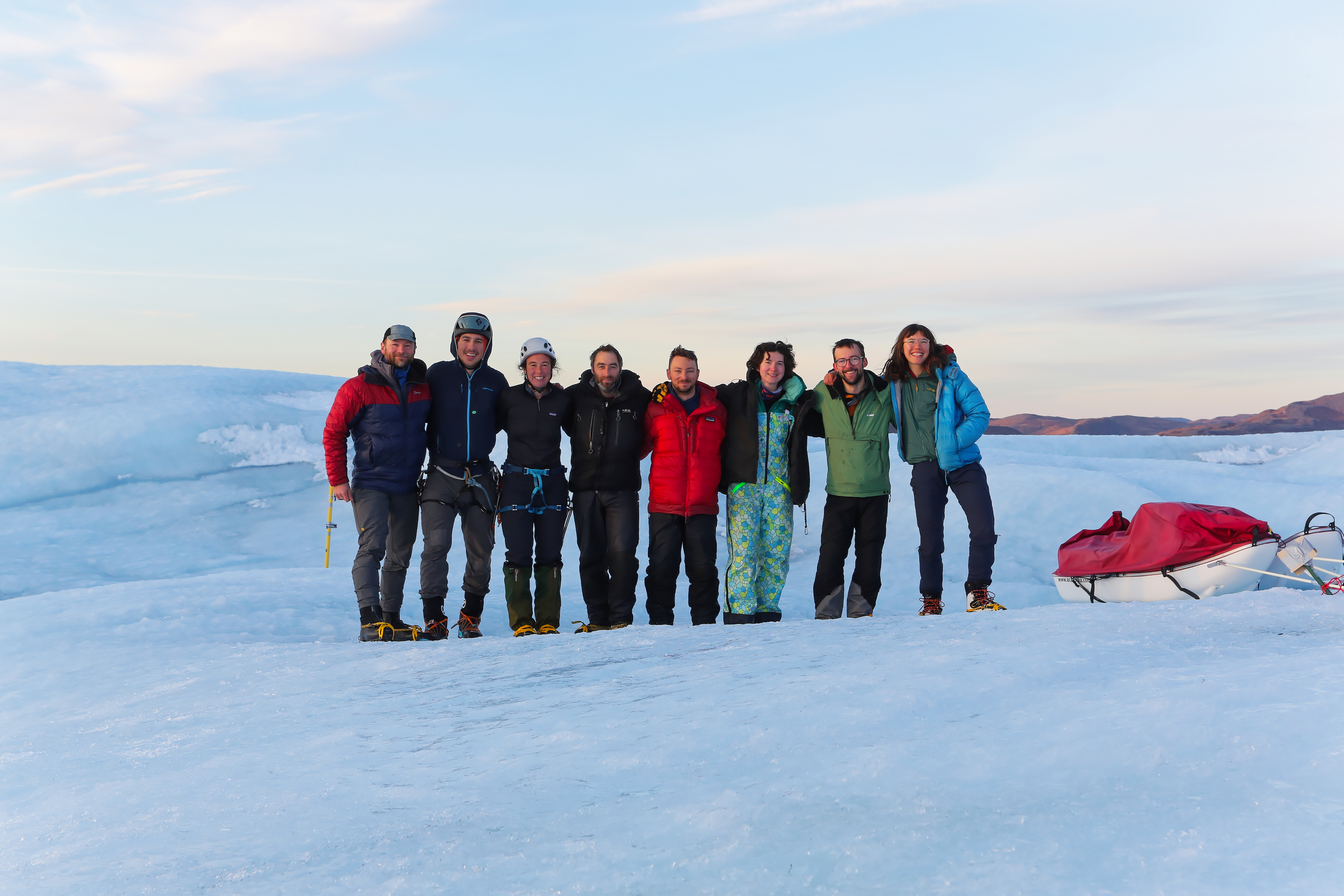 The September-October 2024 field team at Isunnguata Sermia, minus our French colleauges! (Photo: Andrew Sole)